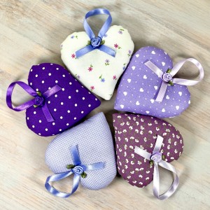 Purple Lavender Hearts